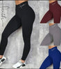 Hip-Lifting Waist Letter Print Stretch Leggings