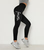 Hip-Lifting Waist Letter Print Stretch Leggings