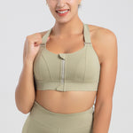 Djolie Zip-Front Seamless Bra” (Plus size)