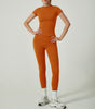 Yoga Clothes Women's Two-piece Round Neck Short Sleeve Tight Trousers