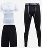 Sports short-sleeved men's short-sleeved body suit three-piece suit
