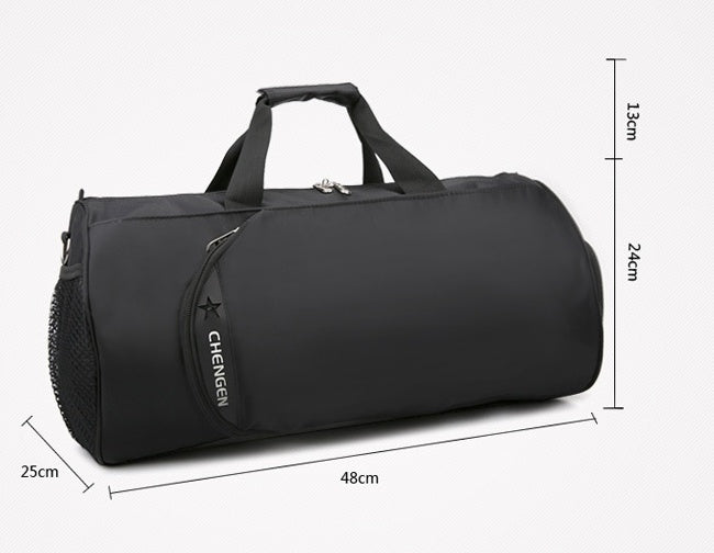 Fitness bag  sports bag basketball training bag football bag portable travel bag cylinder bag shoulder bag waterproof/ UNISEX