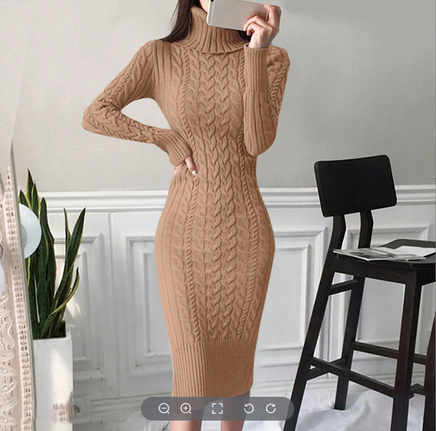 Slim-Fit Women's Hip-Wrapped Dress for Elegant Style