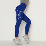 Hip-Lifting Waist Letter Print Stretch Leggings