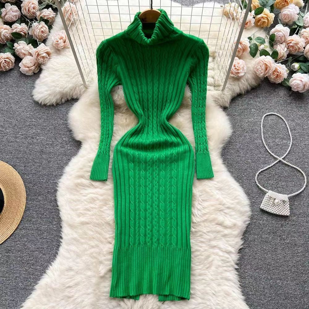 Slim-Fit Women's Hip-Wrapped Dress for Elegant Style