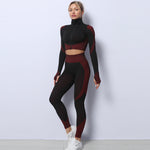 Shockproof Sports Bra + Hip Yoga Bottoms Set