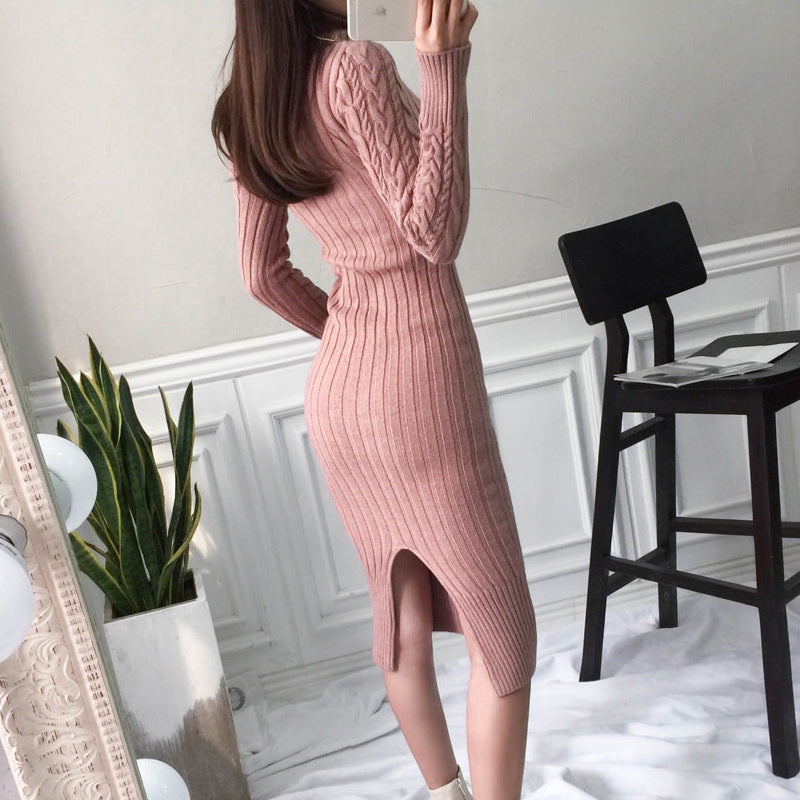 Slim-Fit Women's Hip-Wrapped Dress for Elegant Style