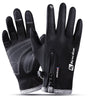 Zipper touch screen cycling gloves