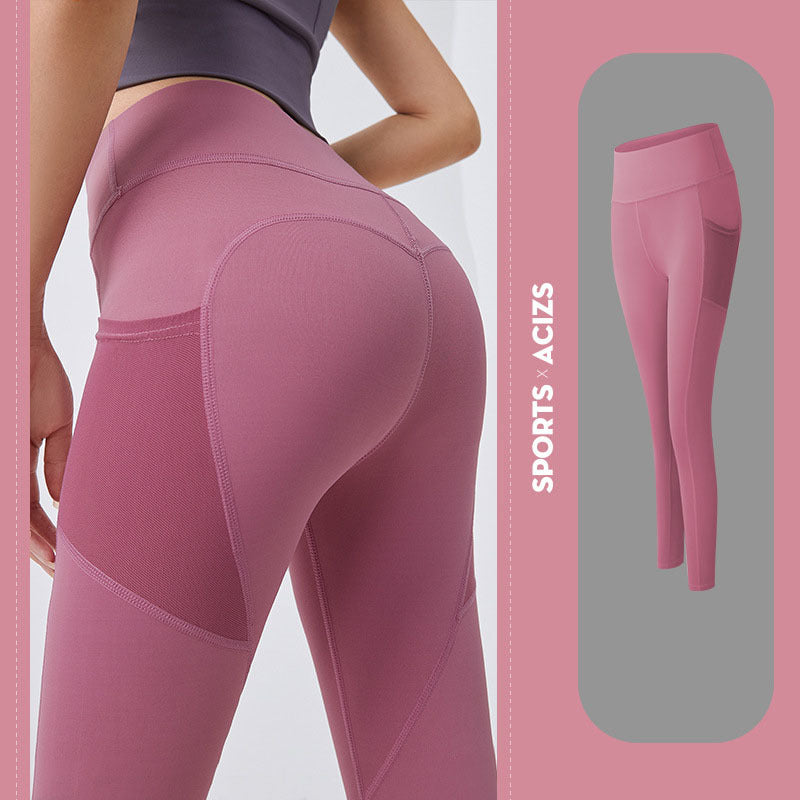 Women's Yoga Pants with Pockets – Tummy Control Gym Leggings for Fitness & Jogging