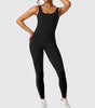 Women Sleeveless Flare Jumpsuits Fitness Yoga Long Pants