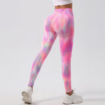 AuroraGlow Tie-Dye High-Waist Sculpting Leggings