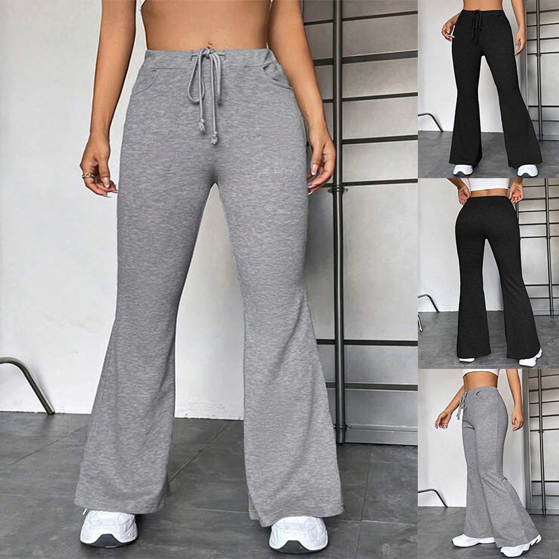 Pantalon de yoga pour exercice, extérieur, décontracté, évasé