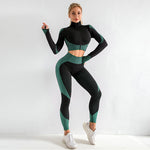 Shockproof Sports Bra + Hip Yoga Bottoms Set