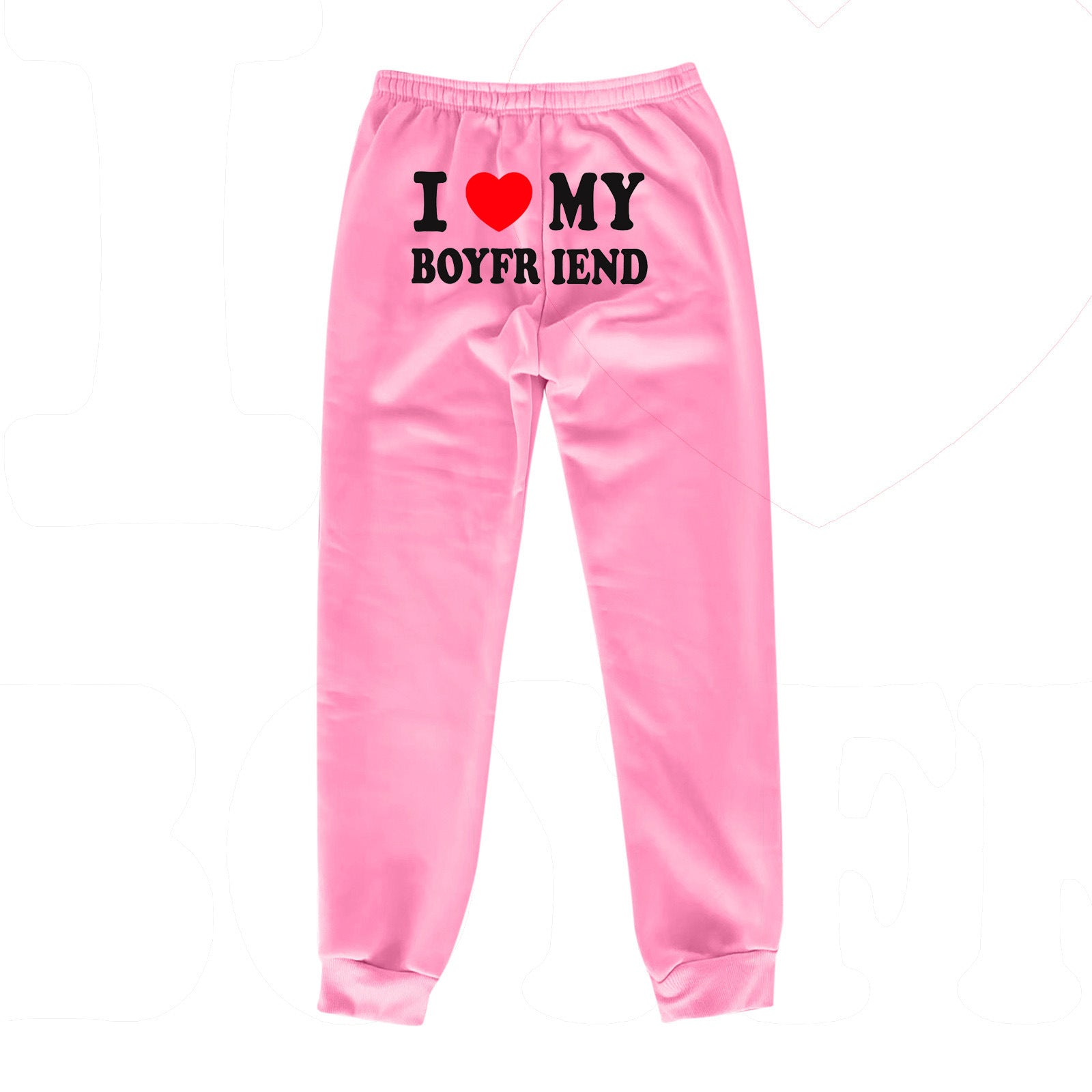 I Love MY BOYFRIEND Printed Trousers Casual Sweatpants Men And Women Sports Pants