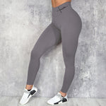 Hip-Lifting Waist Letter Print Stretch Leggings