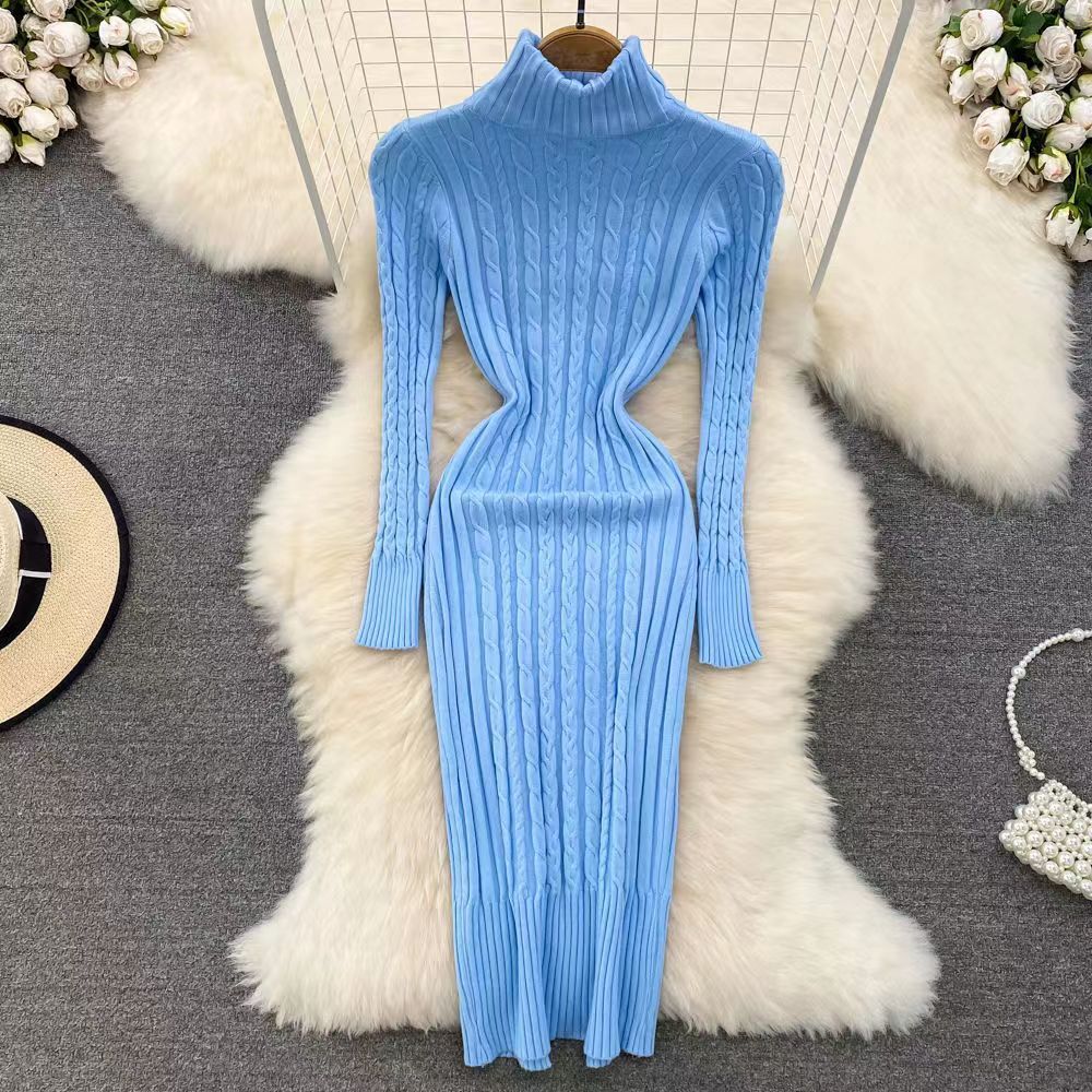 Slim-Fit Women's Hip-Wrapped Dress for Elegant Style