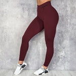 Hip-Lifting Waist Letter Print Stretch Leggings