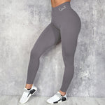 Hip-Lifting Waist Letter Print Stretch Leggings