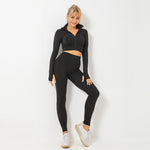 Shockproof Sports Bra + Hip Yoga Bottoms Set